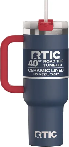 Miniatura 22 de RTIC Vaso Tumbler de Viaje por Carretera de 30 oz con Doble Pared Revestido de Cerámica Aislado Taza Portátil de Café de Viaje de Acero Inoxidable