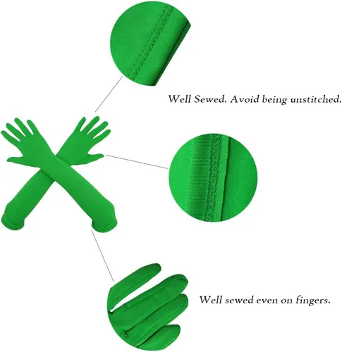 Miniatura 3 de Aniler Guantes elásticos unisex de 18 pulgadas de longitud al codo para disfraz de fiesta