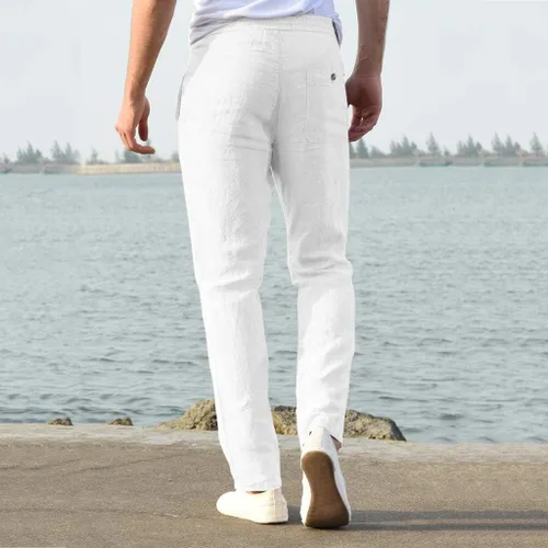 Miniatura 5 de tobchonp Pantalones de chef para hombre con bolsillo alto para hombre pantalones deportivos con entrepierna con letras y pantalones deportivos