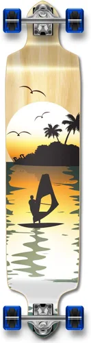 Miniatura 19 de Yocaher Patineta Longboard completa desplegable de velocidad profesional