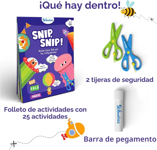 Miniatura 2 de Skillmatics Libro de actividades de habilidades de tijera, recortar, 25 actividades de corte para preescolares, kit de manualidades de fieltro, 2