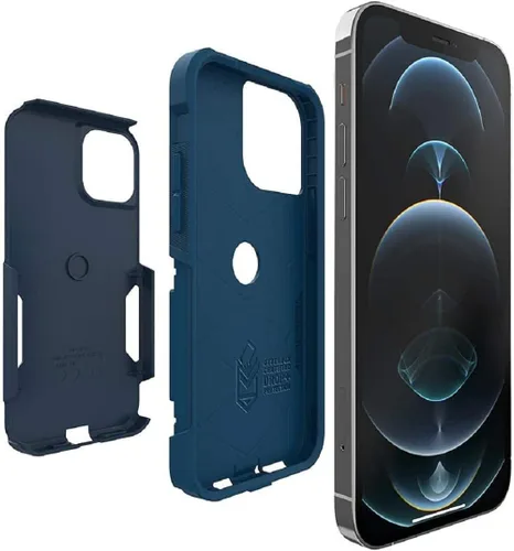 Miniatura 4 de Funda OtterBox Commuter Series para iPhone 12 e iPhone 12 Pro (Solamente) - con Paño de Limpieza - Empaque No Minorista - Bespoke Way (Azul)
