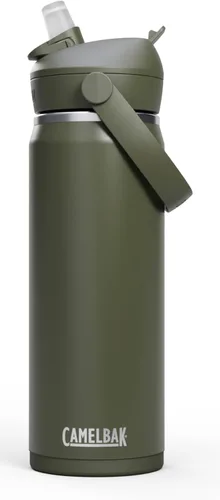 Miniatura 34 de CamelBak - Thrive - Botella de agua con tapa y pajilla, 20 onzas - Aislante de acero inoxidable, color negro