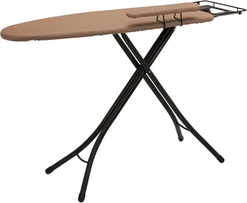 Miniatura 3 de Household Essentials Tabla de planchar Mega, 4 patas, parte superior de acero, estación de planchado resistente al calor con almohadilla de fibra