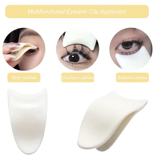 Miniatura 2 de Lashes Buddy - Herramienta de cepillo aplicador de pestañas postizas para usar pestañas, herramienta de maquillaje 3 en 1, aplicador de protección