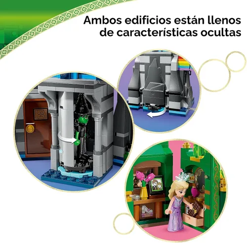Miniatura 3 de LEGO Wicked Emerald City & Kiamo Ko Castle Juguete de Construcción - Figuras de juguete de Elphaba y Glinda, 2 sets de juego construibles