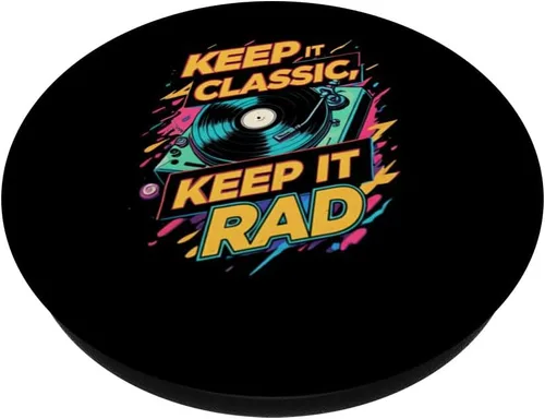 Miniatura 2 de Keep It Classic Rad Turntable Record Player Retro Music PopSockets Adhesive PopGrip