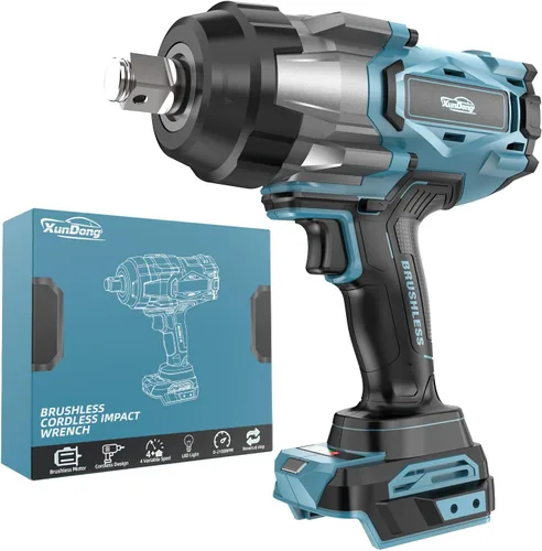 Miniatura 16 de Llave de impacto inalámbrica de 1/2 pulgada compatible con batería Dewalt de 20 V, 1600 pies-libras (2200 N.m), pistola de impacto de alto par