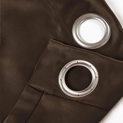 Miniatura 4 de HESTIN Juego de cortinas opacas de 4 piezas (incluye 2 paneles y 2 alzapaños), cortinas opacas con aislamiento térmico sólido con ojales