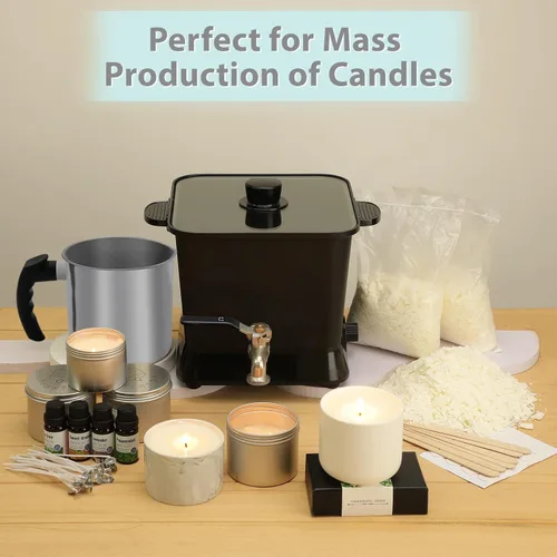 Miniatura 7 de Sutomlo Gran derretidor eléctrico de cera de 4.5 cuartos de galón para hacer velas, olla de fusión de cera de velas con control de temperatura