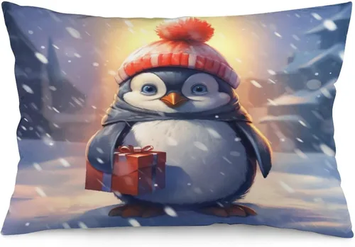 Miniatura 29 de Fundas de almohada de primavera con bonitos muñecos de nieve, fundas de almohada rústicas para vacaciones, funda de almohada tamaño Queen
