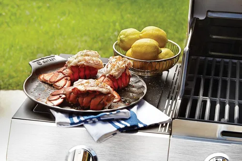 Miniatura 3 de Outset 76378 Scallop - Parrilla de hierro fundido y sartén para servir, color negro