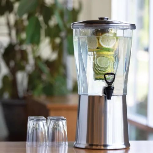 Miniatura 3 de Service Ideas - CBDRT3SS - Despachador de bebidas, sin BPA, de acero inoxidable, redondo, 3 gal. CBDRT3SS acero inoxidable y plástico, certificado