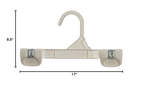 Miniatura 8 de Mainetti 1004 - Ganchos de plástico blancos para niños - Paquete de 100 con plástico resistente, ideal para pantalones, faldas, pantalones de vestir