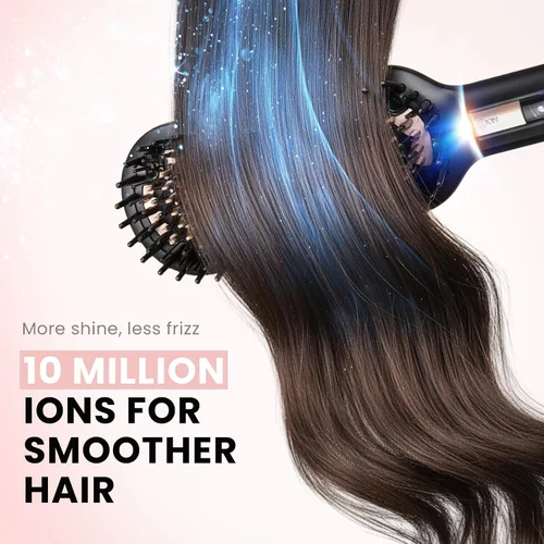 Miniatura 8 de ELLA BELLA® Cepillo alisador de cabello • Cepillo alisador con calefacción • Alisa en 1 pasada • Tecnología iónica para un cabello más saludable •