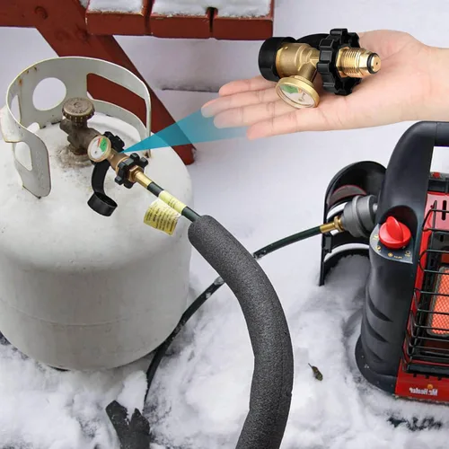 Miniatura 6 de Adaptador de Tanque de Propano de 100 lb, Medidor de Propano para Tanque de Propano de 100 lb, Adaptador de Tanque de Propano Pol a Qcc1 de Ajuste