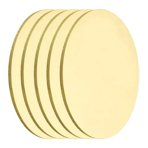 Miniatura 35 de MECCANIXITY 2 Piezas Placa Redonda de Latón, 150mm (5.91") de Diámetro Láminas de Cobre Puro, Lámina de Metal de Latón Cobre H62 de 0.5mm