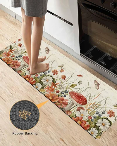 Miniatura 3 de Tapete de baño rústico con hongo para bañera, antideslizante, de secado rápido y absorbente, de tierra de diatomeas, para fregadero de cocina