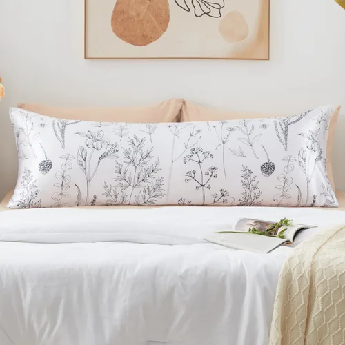 Miniatura 53 de EXQ Home - Funda de almohada de satén para cuidar el cabello y la piel, tamaño estándar, de seda con estampado negro, juego de 2 fundas con cierre