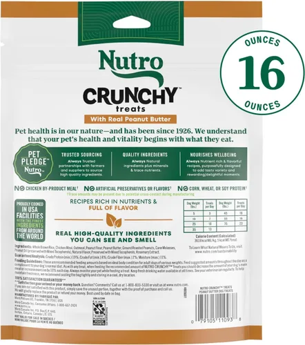 Miniatura 2 de Nutro - Premios crujientes para perro, pequeños, naturales con mantequilla de maní real, bolsa de 16 onzas