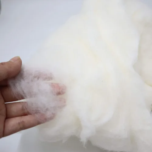 Miniatura 3 de Ivie Fibra de bateo de algodón orgánico de lujo blanco natural para relleno (algodón peinado 2 libras)