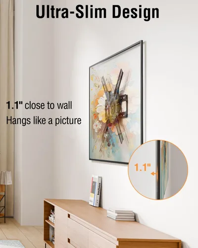 Miniatura 4 de ELIVED Soporte de pared ultradelgado para TV para Samsung The Frame/Neo QLED 8K/4K, soporte de TV de perfil bajo de 1.1", soporte de pared