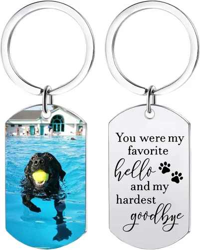 Miniatura 10 de Funnylife Llavero Conmemorativo Personalizado con Foto de Perro de Acero Inoxidable Llavero Personalizado de Memoria de Mascota Regalos