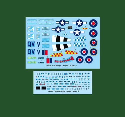 Miniatura 6 de Fighter 3D Puzzles - Kits de modelos de plástico, escala 1/48 US P-51D Mustang IV Fighter, juguetes para adultos y regalo, 8 x 9.3 pulgadas