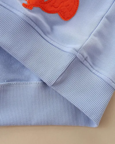 Miniatura 6 de HILEELANG Sudaderas de algodón para niña, estilo casual, cuello redondo, manga larga, suéter