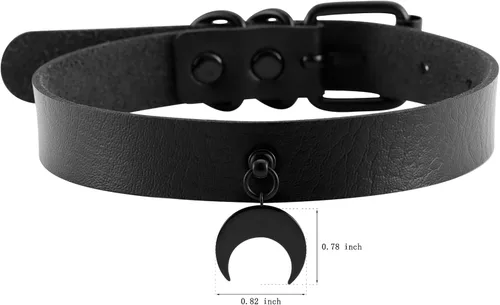 Miniatura 5 de HEXALOVA Gargantilla negra gótica gargantilla de piel sintética collares de cruz para mujeres y niñas joyería punk emo para hombres collares