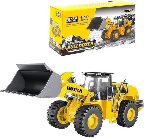 Miniatura 11 de Retroexcavadora, excavadora, camión, juguetes para niños, 1/50, construcción de vehículos de ingeniería de metal, tractor, colección de modelos