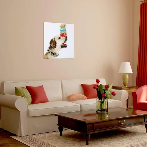 Miniatura 6 de Empire Art Direct Panel de vidrio templado con impresión flotante sin marco, arte de pared para mascotas, listo para colgar, 20 x 20 pulgadas, ley
