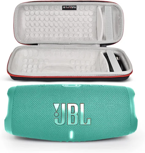 Miniatura 7 de JBL Charge 5 - Paquete de altavoz portátil Bluetooth inalámbrico impermeable con estuche protector portátil de transporte rígido - Azul Rojo