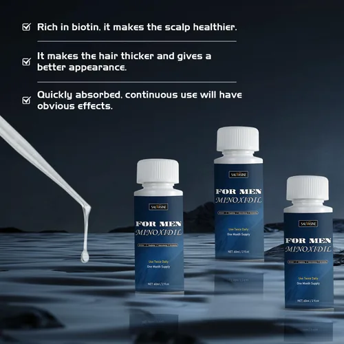 Miniatura 4 de Crecimiento del cabello de minoxidil al 5% para hombres y mujeres: rebrote tópico del pelo de la barba de minoxidil más grueso previene la pérdida