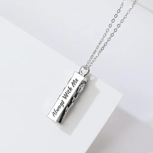 Miniatura 2 de Collar con colgante de urna de cremación de árbol de la vida celta para mujer, plata de ley US1