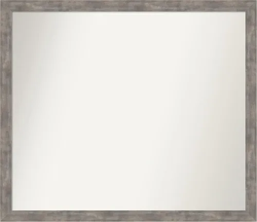 Miniatura 235 de Amanti Art Silver Bathroom Mirror for Over Sink, 24x49 Custom Made Marred Pewter Rectangle Vanity Mirror, Oversize Casual Wood Frame, Hangs Estaño