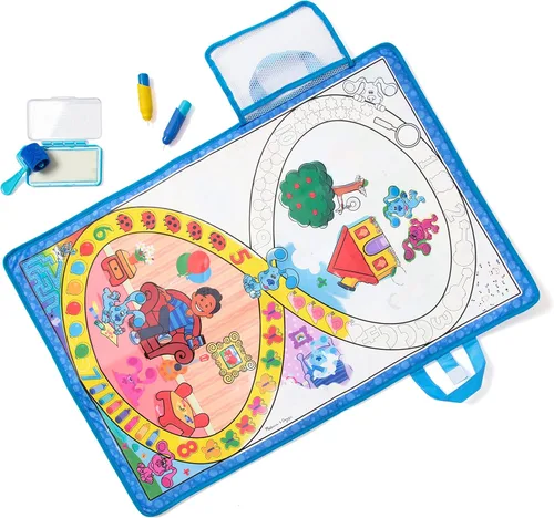 Melissa & Doug Blue's Clues & You! Water Wow! Tapete de actividad (20 x 30 pulgadas) con superficie reutilizable de revelación de agua
