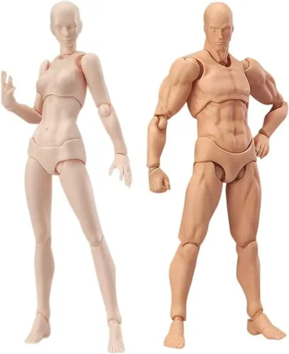 Miniatura 9 de AXITWXIT Cuerpo Kun Artista Maniquí Figura Suministros de Dibujo Herramientas de Dibujo, Maniquí para Artistas Figuras de Dibujo Modelo para Gris