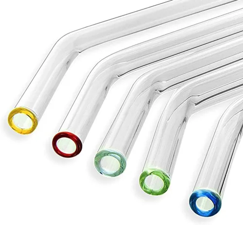 Miniatura 8 de Better Houseware Pajitas de vidrio reutilizables extra anchas de 0.394 in (juego de 5 + cepillo de limpieza)