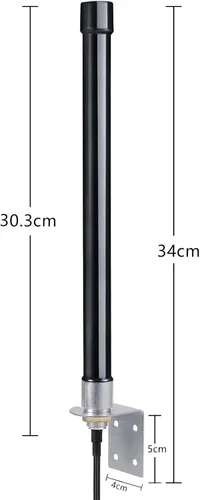 Miniatura 2 de Bingfu Antena celular de largo alcance 0.14 oz LTE para montaje en pared, cable de 9.84 pies, con adaptador SMA a doble SMA, compatible con Spypoint