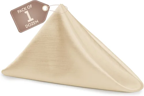 Miniatura 209 de Ultimate Textile -1 docena de servilletas reversibles Shantung Satin - Majestic - Servilletas de tela Majestic de 17 x 17 pulgadas, color marrón