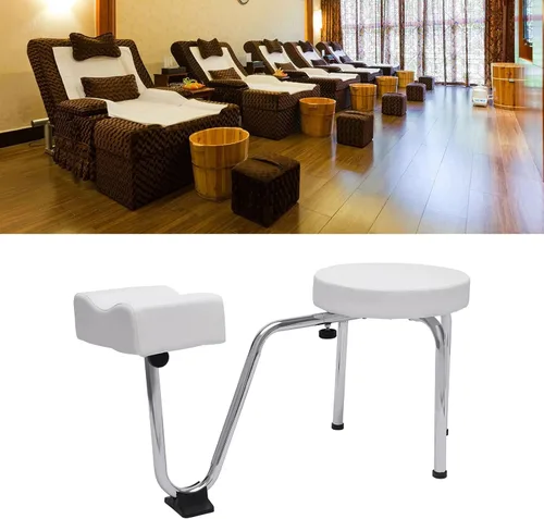 Miniatura 6 de Taburete de pedicura, reposapiés ajustable, almohadilla de PVC, soporte para pedicura, soporte para pies de pedicura, tecnología de uñas, spa, salón