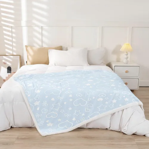 Miniatura 29 de Skull Flannel Fleece Throw Blanket 40"x50" Cartoon Skulls Fuzzy Blanket for Sofa Couch Love Hearts Polka Dots All Season Bed Blankets Plush