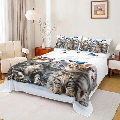 Miniatura 42 de Erosebridal Juego de sábanas tamaño individual de cola de sirena para niños, decoración de habitación de sirena, sábana bajera ajustable
