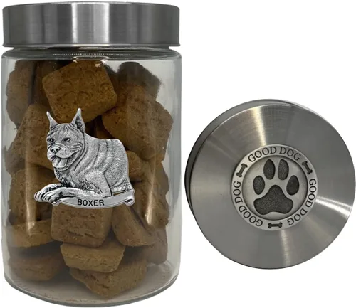 Miniatura 12 de Heritage Pewter Basset Hound Good Dog Treat Jar – Tarro de golosinas de 34 onzas con tapa hermética a rosca Regalo para propietarios de Basset