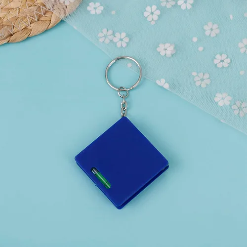 Miniatura 9 de Mini llavero de cinta métrica mejorada con forma cuadrada y nivel de burbuja, cinta métrica de 3.3 ft para regla de acero del hogar, mini cinta