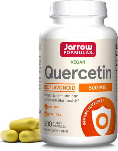 Miniatura 11 de Jarrow Formulas Cápsulas de quercetina de 500 mg - 30 cápsulas vegetales - Apoya el estado antioxidante, la salud cardiovascular y la salud
