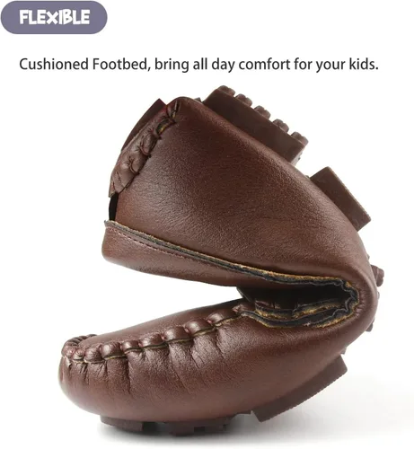 Miniatura 4 de Samilor Boys Dress Shoes Toddler Dress Shoes Boys Loafers Casual Penny Loafer Moccasin Dress Driver Shoes for Boys (ToddlerLittle Kid)
