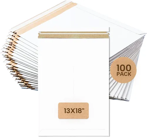 Miniatura 14 de BOX USA Sobres rígidos de 6 x 8 pulgadas (paquete de 100 unidades), sobres de cartón para fotos, tarjetas de intercambio, impresiones pequeñas, se