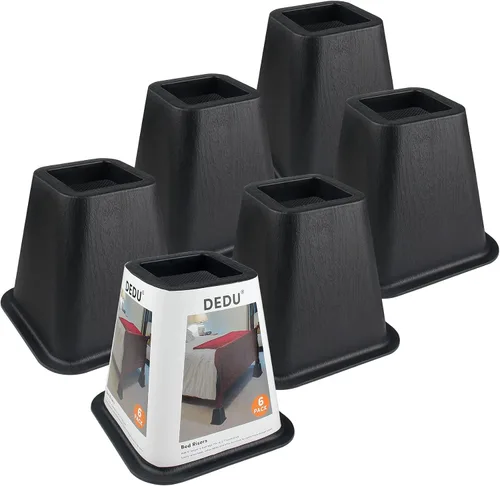 Miniatura 13 de DEDU Elevadores de cama de 6 pulgadas, resistentes, paquete de 4, elevadores de muebles para sofás de gran tamaño, elevadores de sofá